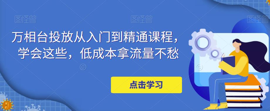 万相台投放·新手到精通课程，学会这些，低成本拿流量不愁！-副业网创