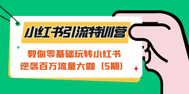 小红书引流特训营-第5期：教你零基础玩转小红书，逆袭百万流量大咖-副业网创