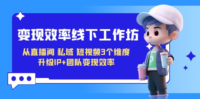 变现-效率线下工作坊，从直播间、私域、短视频3个维度 升级IP+团队变现效率-副业网创
