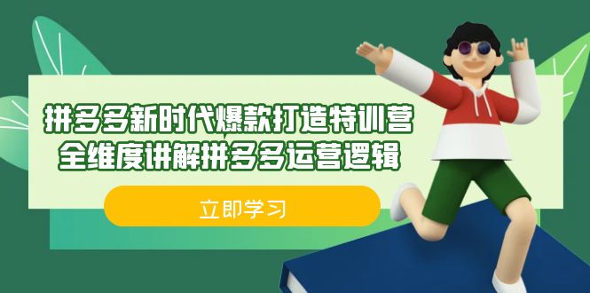 拼多多·新时代爆款打造特训营，全维度讲解拼多多运营逻辑（21节课）-副业网创
