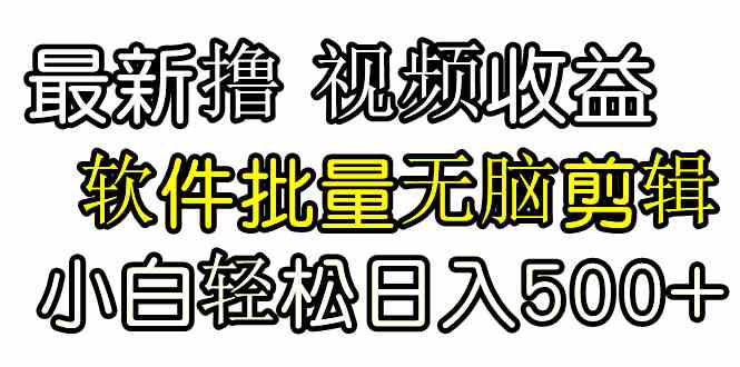 （9569期）发视频撸收益，软件无脑批量剪辑，第一天发第二天就有钱-副业网创