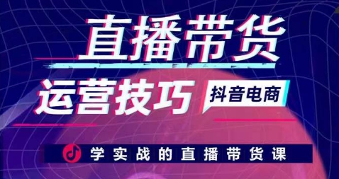 直播带货运营技巧，学实战的直播带货课-副业网创