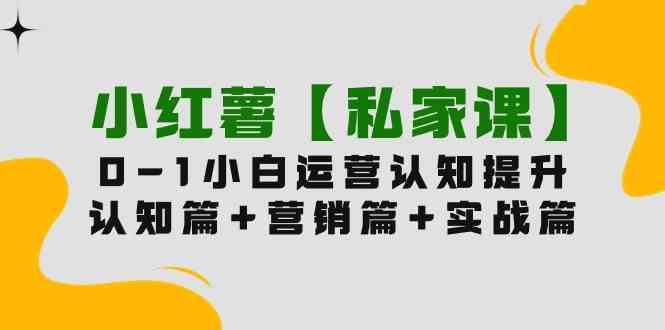 （9910期）小红薯【私家课】0-1玩赚小红书内容营销，认知篇+营销篇+实战篇（11节课）-副业网创