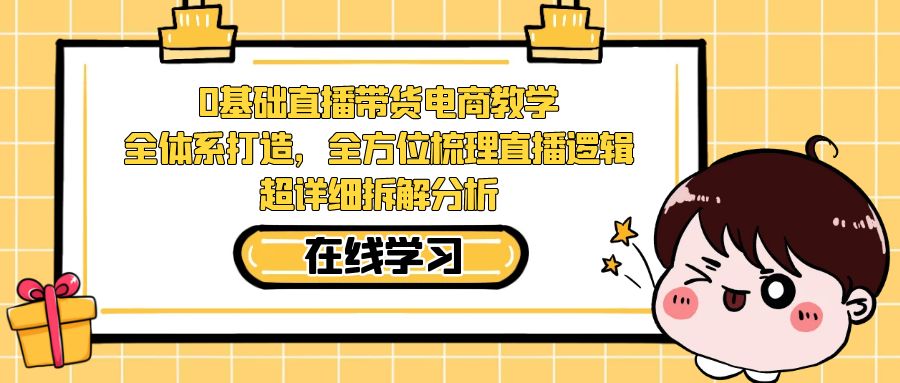 0基础直播带货电商教学：全体系打造，全方位梳理直播逻辑，超详细拆解分析-副业网创