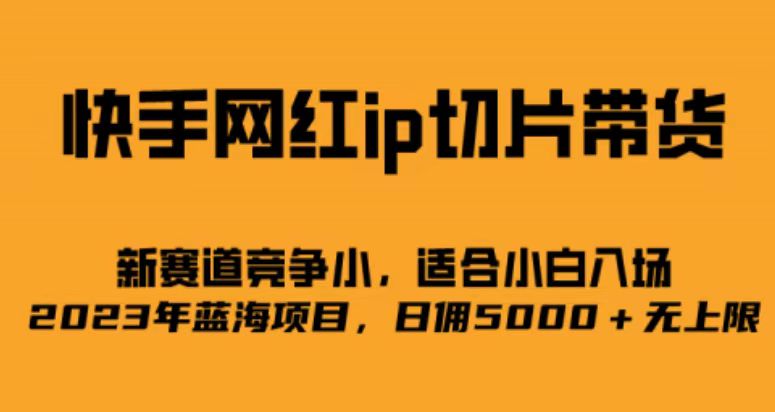 快手网红ip切片新赛道，竞争小事，适合小白 2023蓝海项目-副业网创
