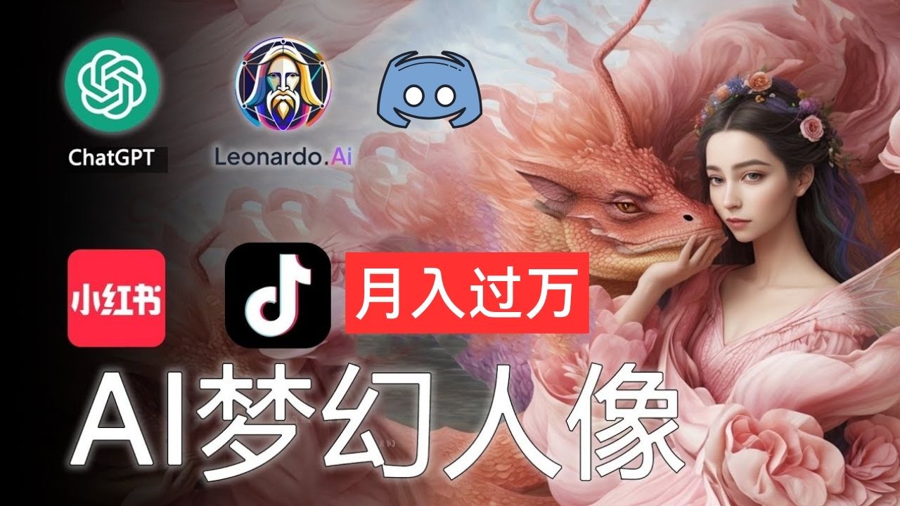 AI摄影梦幻人像：零基础也能月入过万的秘密-副业网创