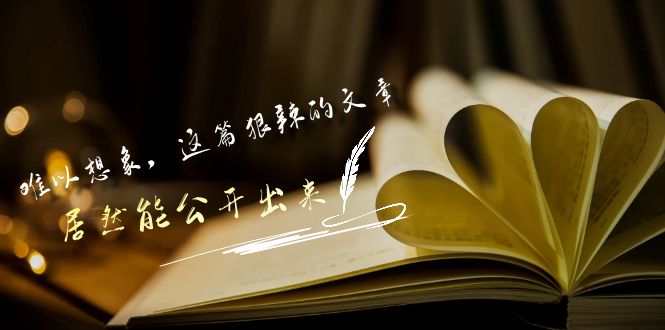 某公众号付费文章《难以想象，这篇狠辣的文章，居然能公开出来》-副业网创