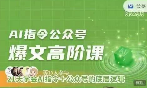 Ai指令公众号高阶课，学会ai指令+公众号的底层逻辑-副业网创