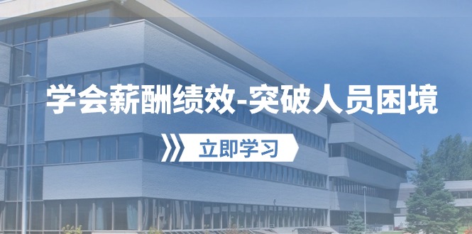 （10277期）学会薪酬绩效-突破人员困境：建立自己的【薪酬+绩效】体系，企业与员工…-副业网创