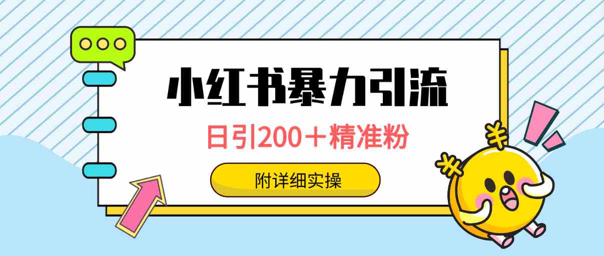 （9582期）小红书暴力引流大法，日引200＋精准粉，一键触达上万人，附详细实操-副业网创