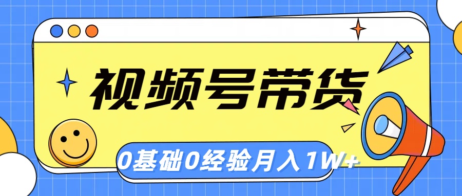 （10723期）视频号轻创业带货，零基础，零经验，月入1w+-副业网创
