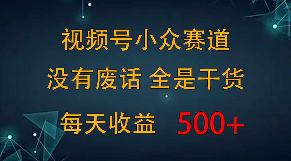 2024视频号新手攻略，今日话题赛道带你日赚300+-副业网创