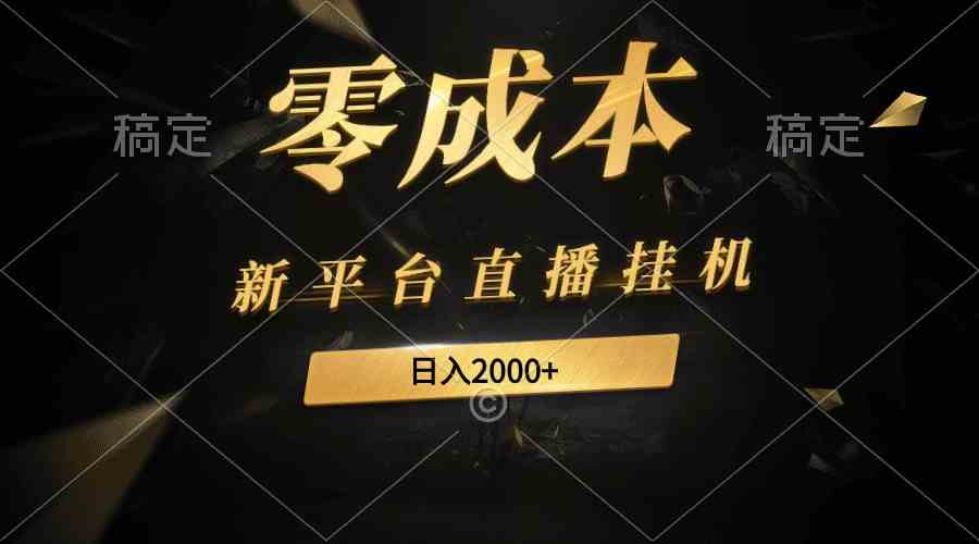 （9841期）新平台直播挂机最新玩法，0成本，不违规，日入2000+-副业网创