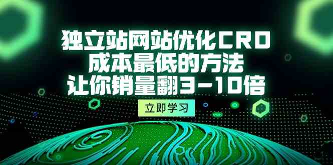 （10173期）独立站网站优化CRO，成本最低的方法，让你销量翻3-10倍（5节课）-副业网创