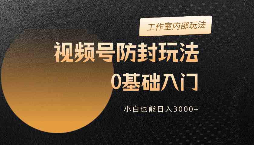 （10107期）2024视频号升级防封玩法，零基础入门，小白也能日入3000+-副业网创