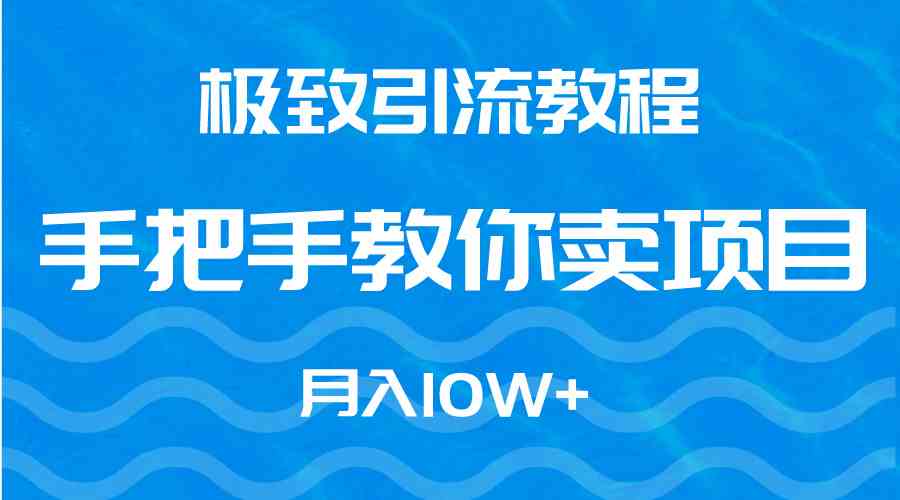 （9265期）极致引流教程，手把手教你卖项目，月入10W+-副业网创