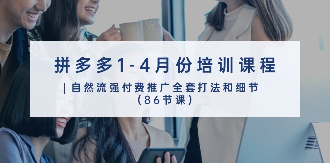 拼多多1-4月份培训课程，自然流强付费推广全套打法和细节（86节课）-副业网创