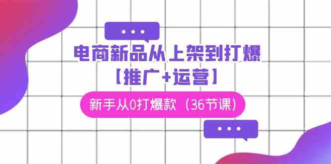 （9286期）电商 新品从上架到打爆【推广+运营】，新手从0打爆款（36节课）-副业网创