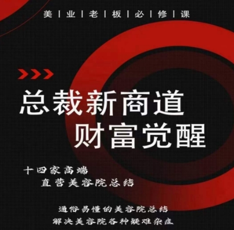 总裁新商道(美业老板必修课)，通俗易懂的美容院总结，解决美容院各种疑难杂症-副业网创