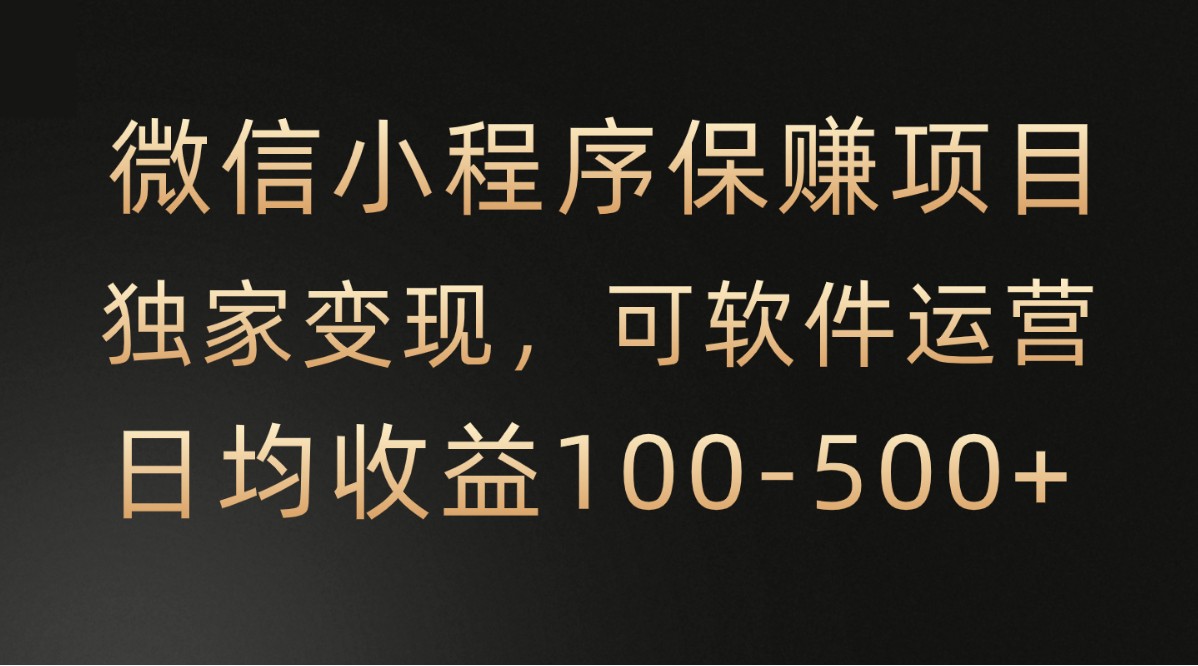 腾讯官方项目，可软件自动运营，稳定有保障，时间自由，永久售后，日均收益100-500+-副业网创