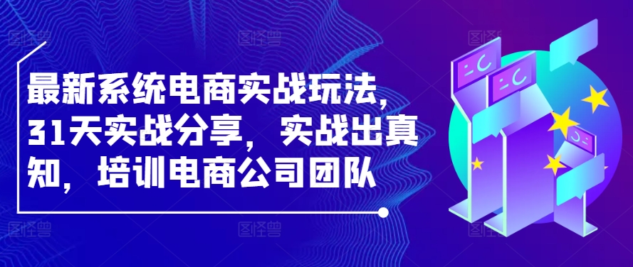 最新系统电商实战玩法，31天实战分享，实战出真知，培训电商公司团队-副业网创