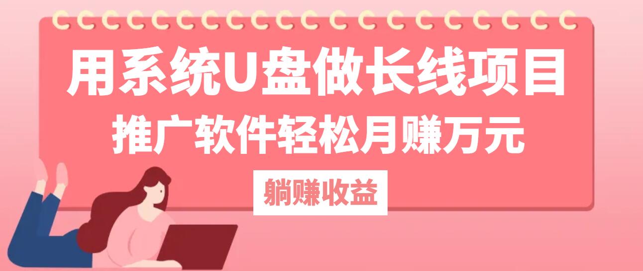 用系统U盘做长线项目，推广软件轻松月赚万元(附制作教程+软件-副业网创
