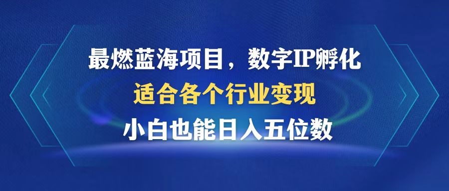 （12941期）最燃蓝海项目  数字IP孵化  适合各个行业变现  小白也能日入5位数-副业网创