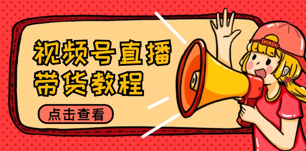 （12796期）视频号直播带货教程：选品思路与话术拆解/掌握多种带货套路/提升直播效果-副业网创