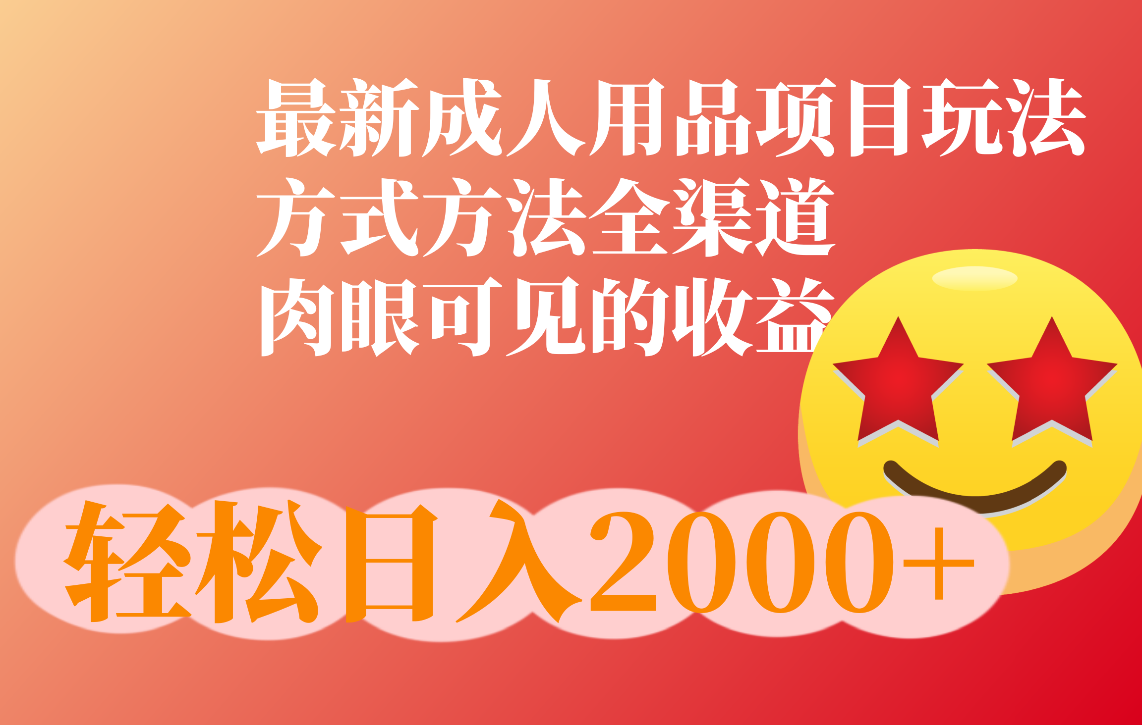 成人用品项目最新玩法，方式方法全渠道-副业网创