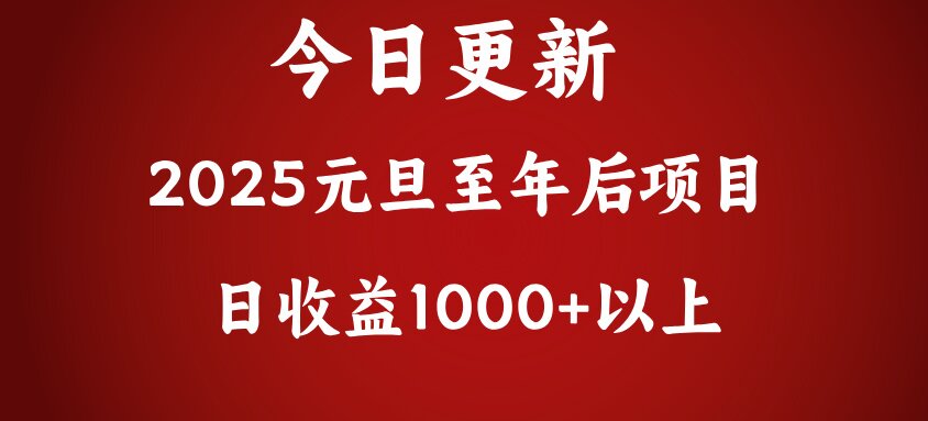 翻身项目，日收益1000+以上-副业网创