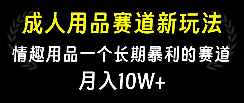 大人用品赛道新玩法，情趣用品一个长期暴利的赛道，月入10W+-副业网创