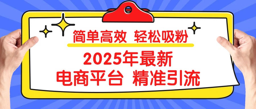 2025年最新电商平台精准引流 简单高效 轻松吸粉-副业网创